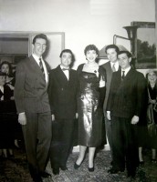 Da sinistra Antonio Zerbini, Augusto Pedroni, Maria Callas, Rolando Panerai e il Maestro Salvatore Papaccio